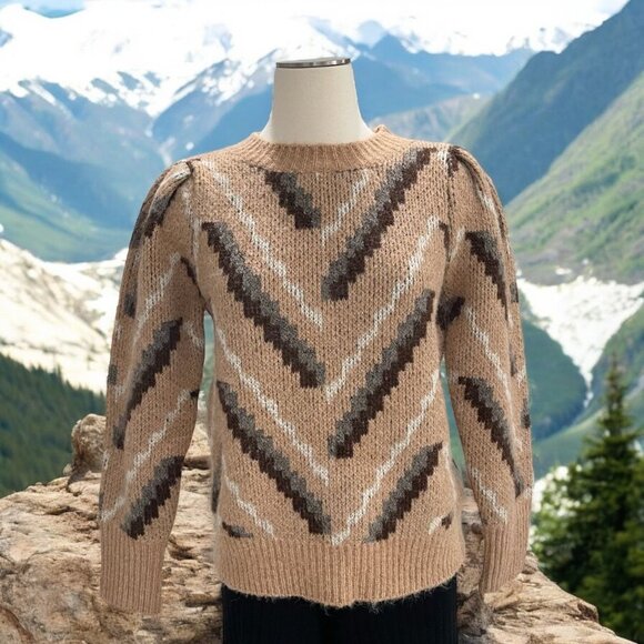Entro Knit Pullover Sweater S Textured Cozy Warm Grannycore Fall Winter Casual - Picture 1 of 11